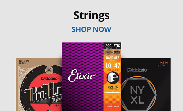 Shop guitar strings.